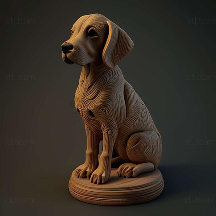 3D model Langhaar dog (STL)